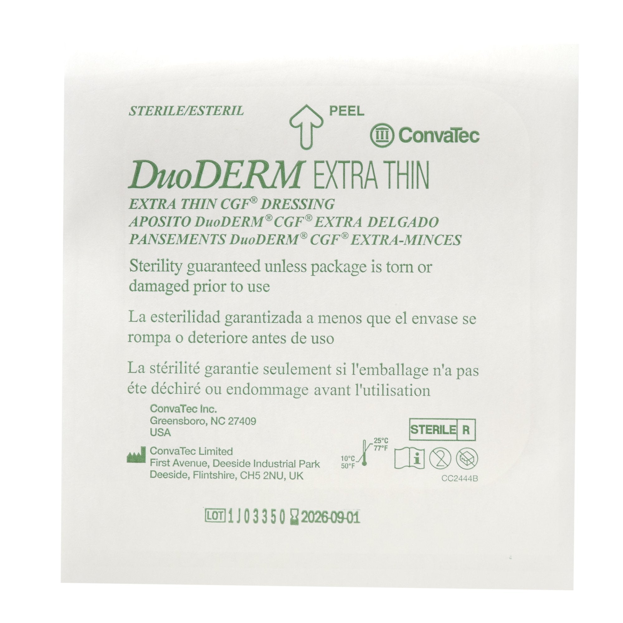 Convatec DuoDERM® Extra Thin Hydrocolloid Dressing - 6 X 6 Inch Square - Sterile Adhesive Wound Care Convatec DuoDERM® Extra Thin Hydrocolloid Dressing - 6 X 6 Inch Square - Sterile Adhesive Wound Care
